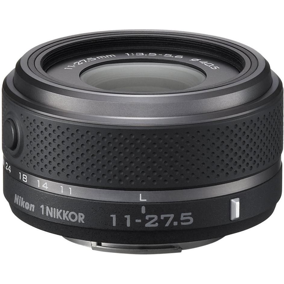 Nikon 1 VR 11-27.5mm 1:3.5-5.6, Weitwinkel Schwarz (Nikon 1, Nikon CX), Objektiv, Schwarz