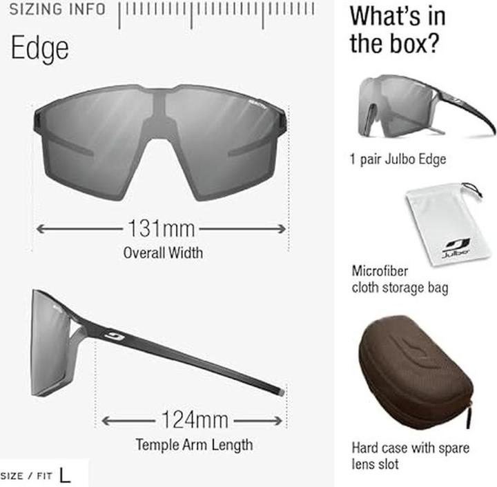 Productafbeelding Julbo Edge Blau Matt Blau REACTIV 13 High Contrast (Blauw mat, Reactiv 1-3 Hoog contrast)