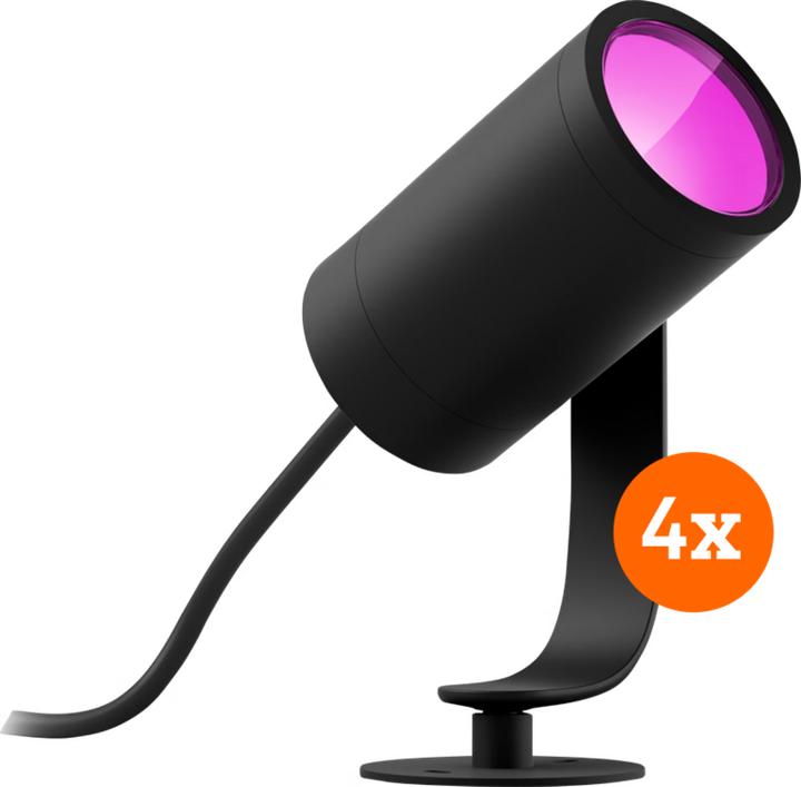 Productafbeelding Philips Hue Lily Starter Pack Wit en Kleur prikspot 4-Pack (IP67)