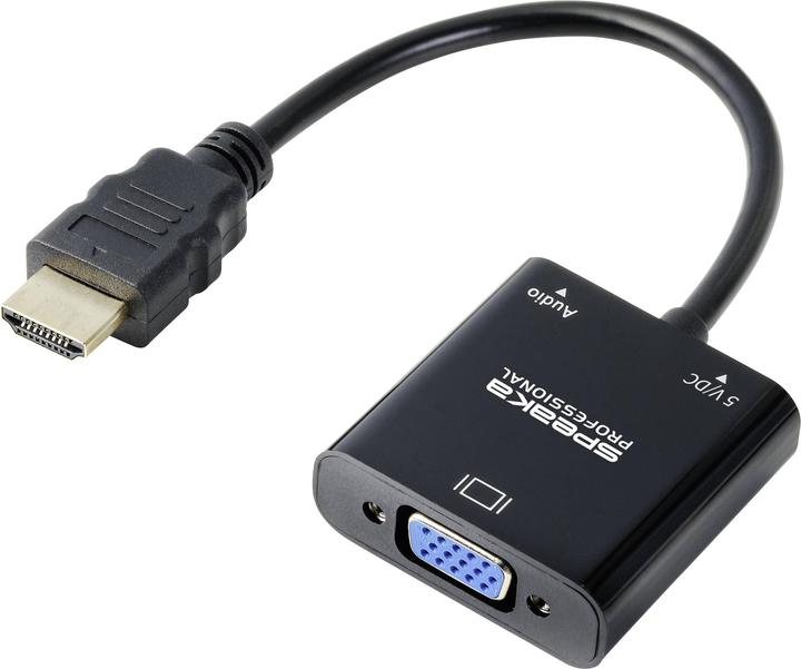 Image du produit SpeaKa Professional SP-10352148 Adaptateur HDMI(1x (VGA, 15 cm)
