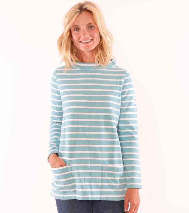 Actual product image Lazy Jacks Womens/Ladies Striped Roll Neck Sweatshirt (40)