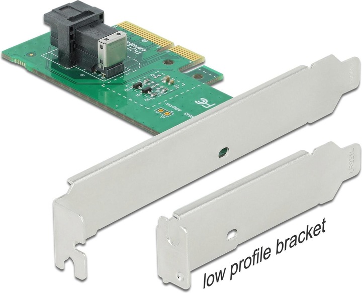 Actual product image Delock Host Bus Adapter PCI-Ex4v4 -1xSFF-8643 NVMe U.2