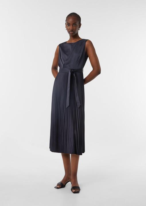 Image du produit Comma Kleid Elegantes Satinkleid mit plissiertem Rock (42)