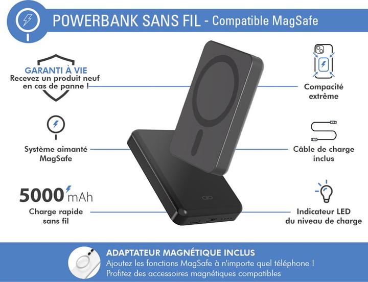 Actual product image Force Power 5000mAh MagSafe Powerbank (5000 mAh, 15 W)