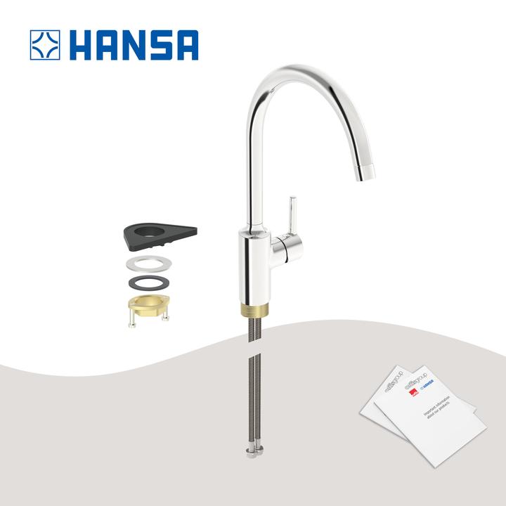 Actual product image Hansa VANTIS kitchen tap, 247mm projection, swivelling spout, 52202267
