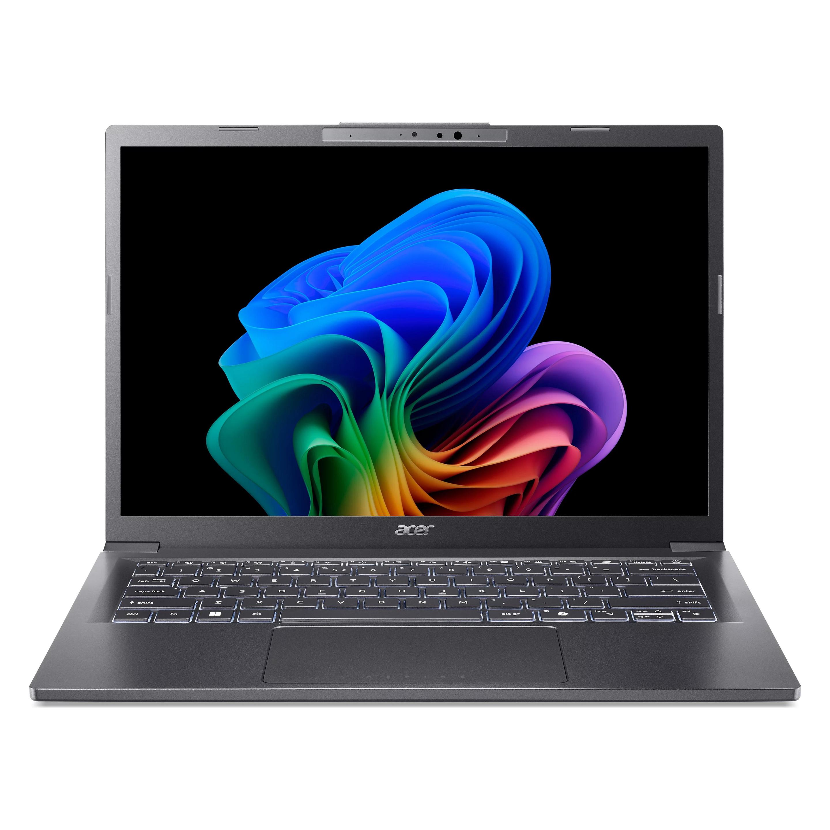 Acer Aspire 14 AI (14", 512 GB, 16 GB, DE), Notebook, Grau