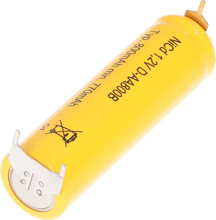 Actual product image AccuCell Battery Flat Top AA soldering lug 3-er Print + / -- (AA)