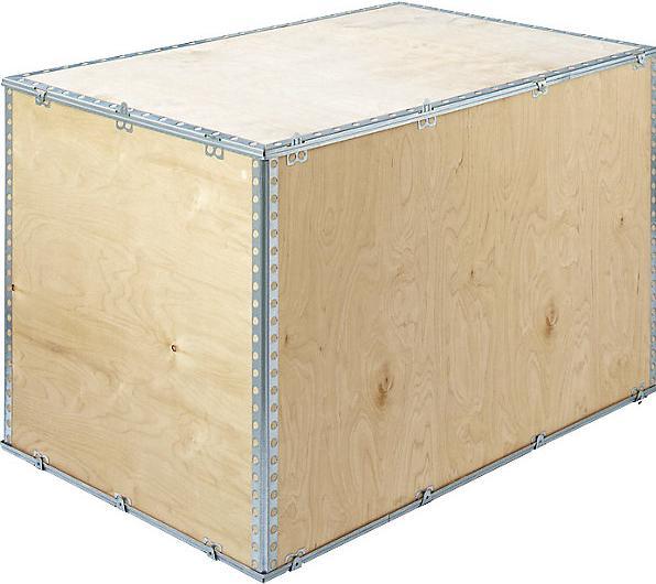Actual product image Durbiano srl Wooden folding box, standard, LxWxH 1180 x 780 x 750 mm, 1+ items. (1 x)