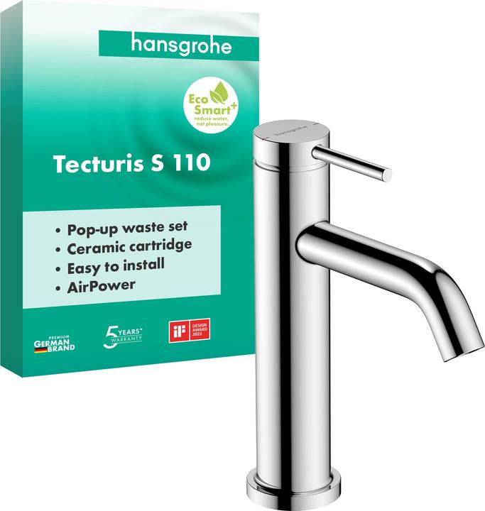 Produktbild hansgrohe Tecturis S Einhebel-Waschtischarmatur 110, Ausladung 116 mm, 73310