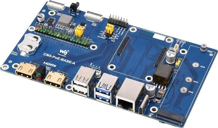 Productafbeelding WaveShare IO Board for Compute Module 5 with PoE function