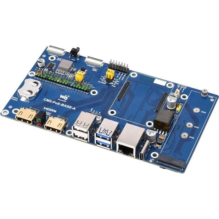 WaveShare IO Board for Compute Module 5 with PoE function, Scheda + Kit di sviluppo