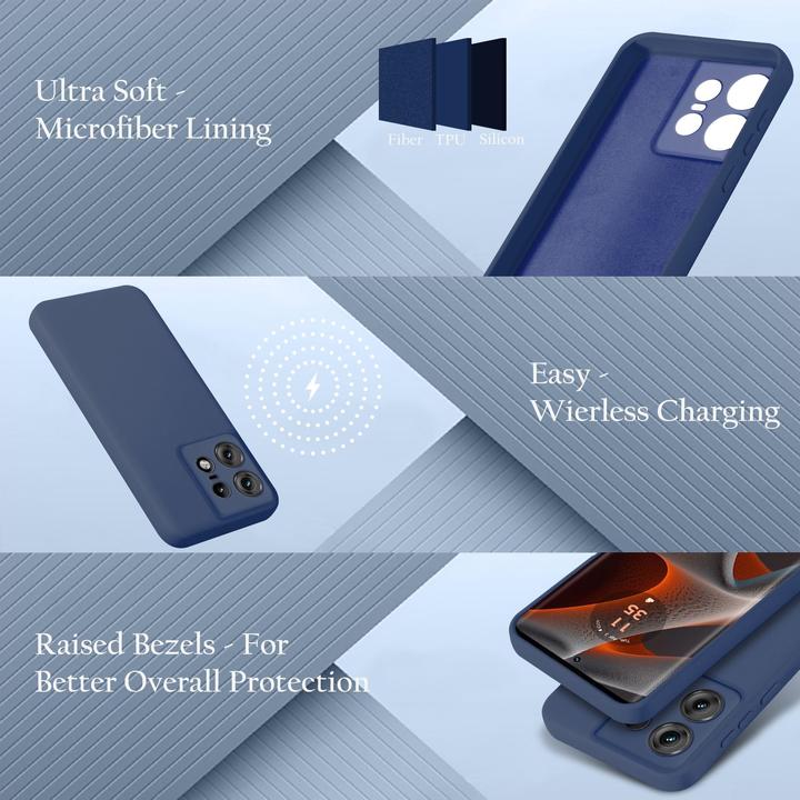 Actual product image Cadorabo Case for Motorola Moto Edge 50 Pro TPU Liquid Silicone Cover