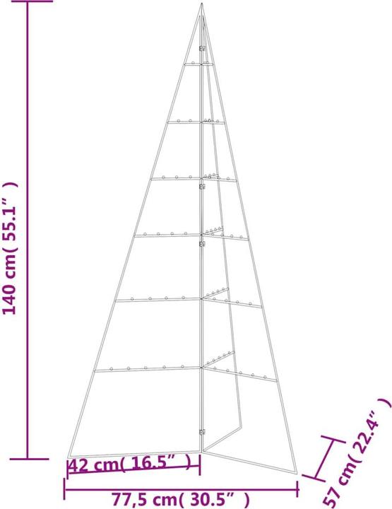 Produktbild vidaXL Metall-Weihnachtsbaum (140 cm)