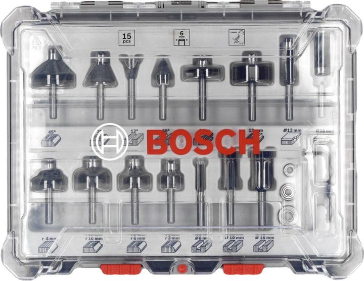 Actual product image Bosch Freehand milling cutter set.