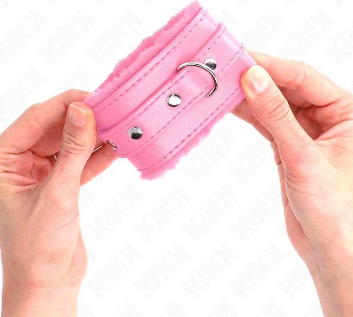 Image du produit Kink Premium Fermees De Poignets Rose Avec Boucles Rose Réglables 17-29 cm X 6 cm