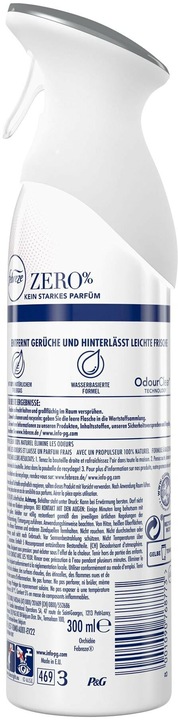 Actual product image Febreze ZERO%