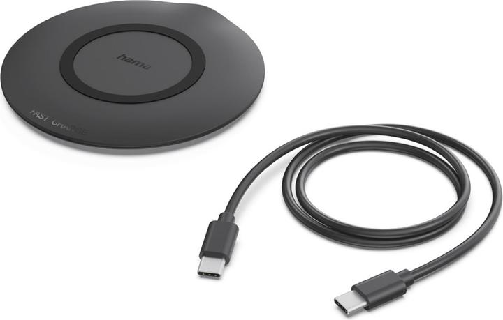 Produktbild Hama Wireless Charger, kabelloses Smartphone-Ladepad, 15 W, Schwarz (15 W)