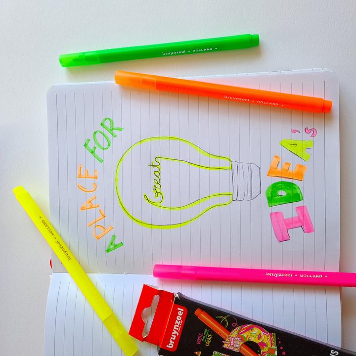 Produktbild Bruynzeel Filzstifte Neon 4 Farben (4x)