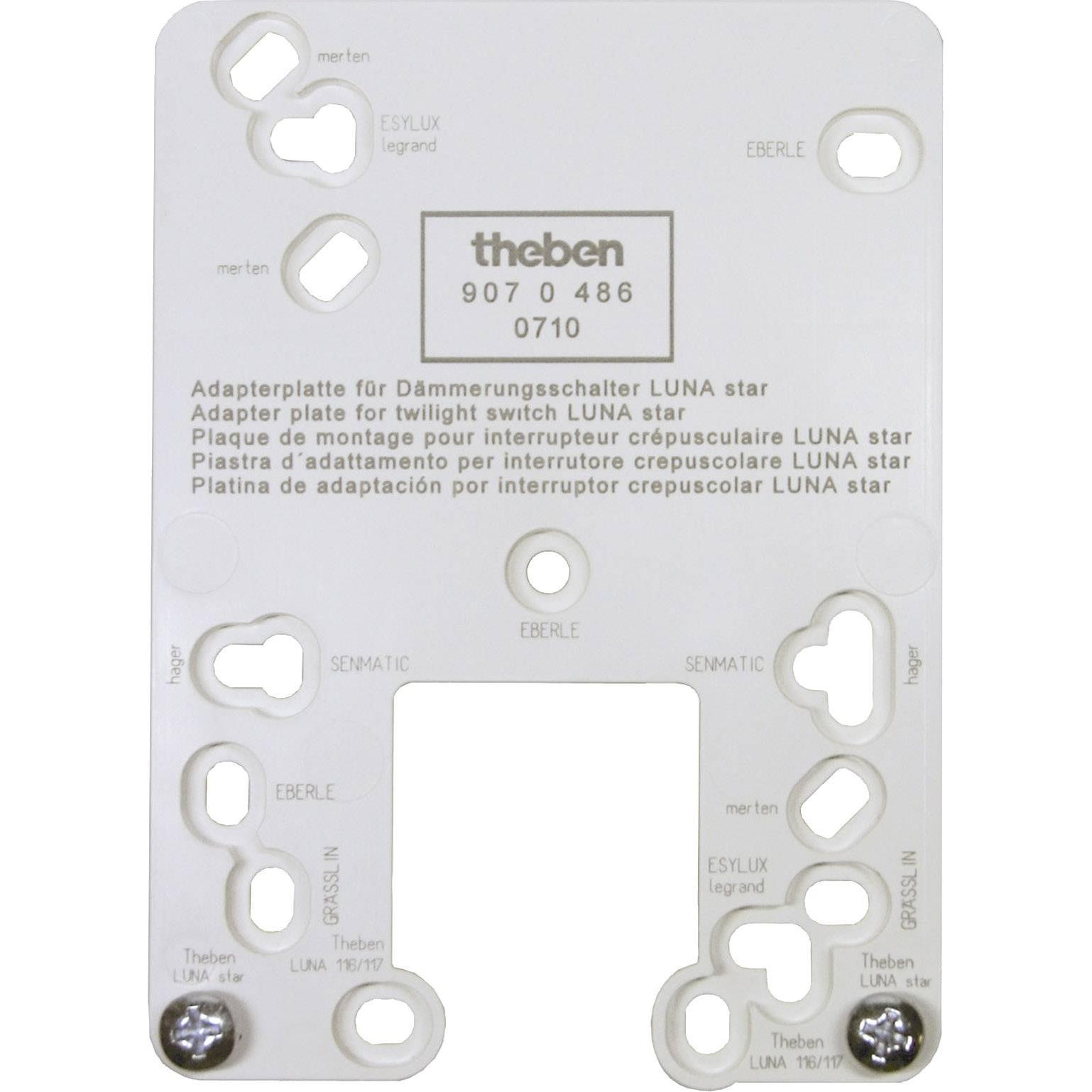 Theben, Programma di commutazione degli accessori, Adapterplatte LUNA star