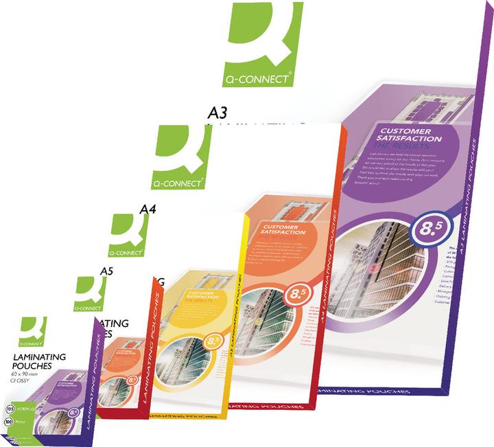 Produktbild Q-Connect Laminierfolien glänzend (Kreditkarte, 100 Stück, 100 µm)