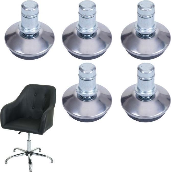 Immagine prodotto Mendler Set di 5 rotelle da pavimento HWC-K74 al posto delle rotelle - supporto stabile per sedia da