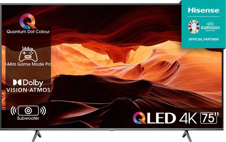 Actual product image Hisense QLED TV UHD 75E7KQ PRO (75", E7K, QLED, 4K)