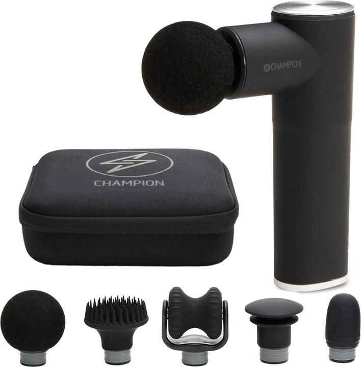 Immagine prodotto Champion Pistola per massaggi Compact Power 3300 rpm 1800 mAh MG400 Nero/Argento