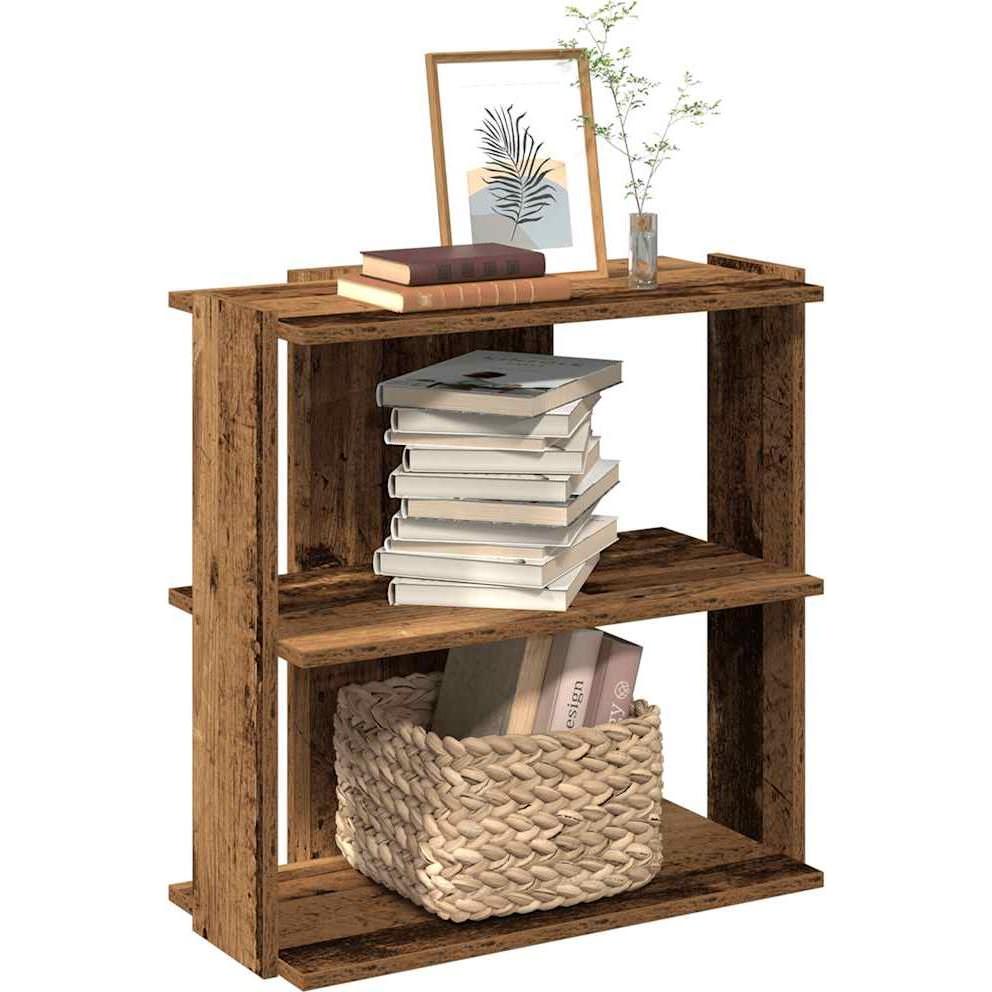 VidaXL, Regal, Bücherregal 3 Böden Altholz-Optik 60x30x60 cm Holzwerkstoff (60 x 30 x 60 cm)