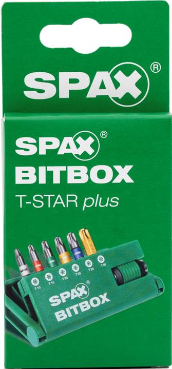 Produktbild Spax BITbox T-STAR PLUS (6 BITS T10-T40 25MM + 1 (Innensechsrund TX)