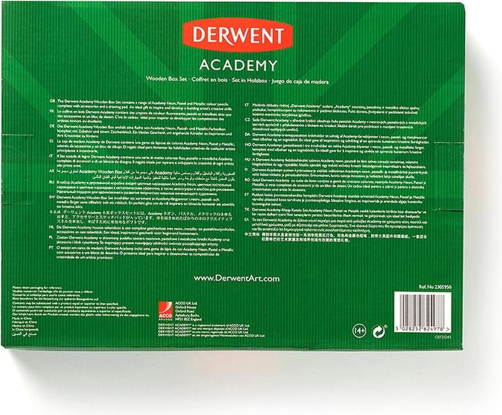 Immagine prodotto Derwent Astuccio per pastelli Academy in legno, 27 pezzi (Multicolore, 27 x)