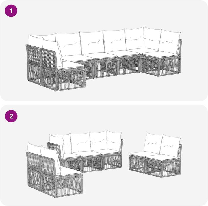 Produktbild vidaXL Gartensofa-set