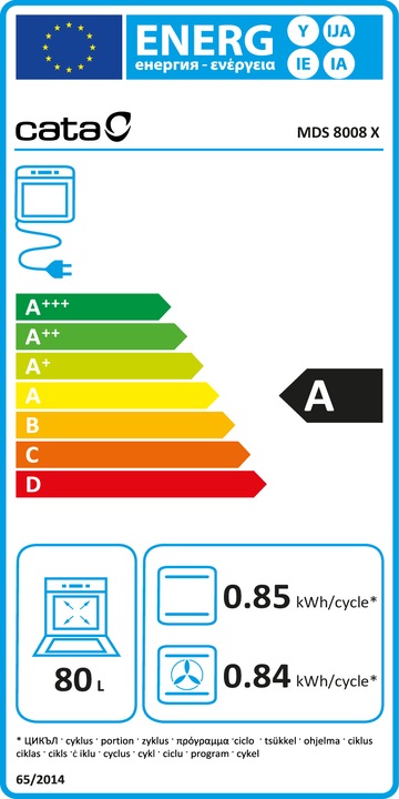 Energie-Label Cata MDS 8008 X