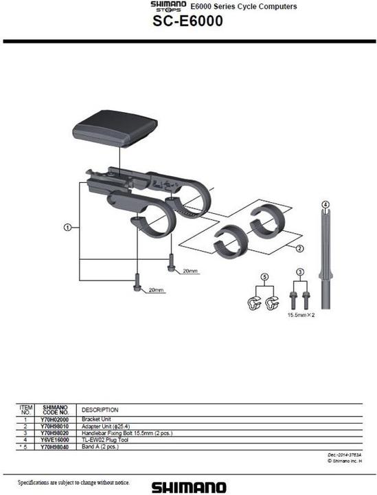 Image du produit Shimano Écran d'information Steps SC-E6000