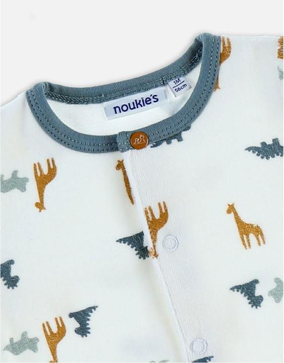 Actual product image Noukies Romper suit velour with animals white size 74 (74)