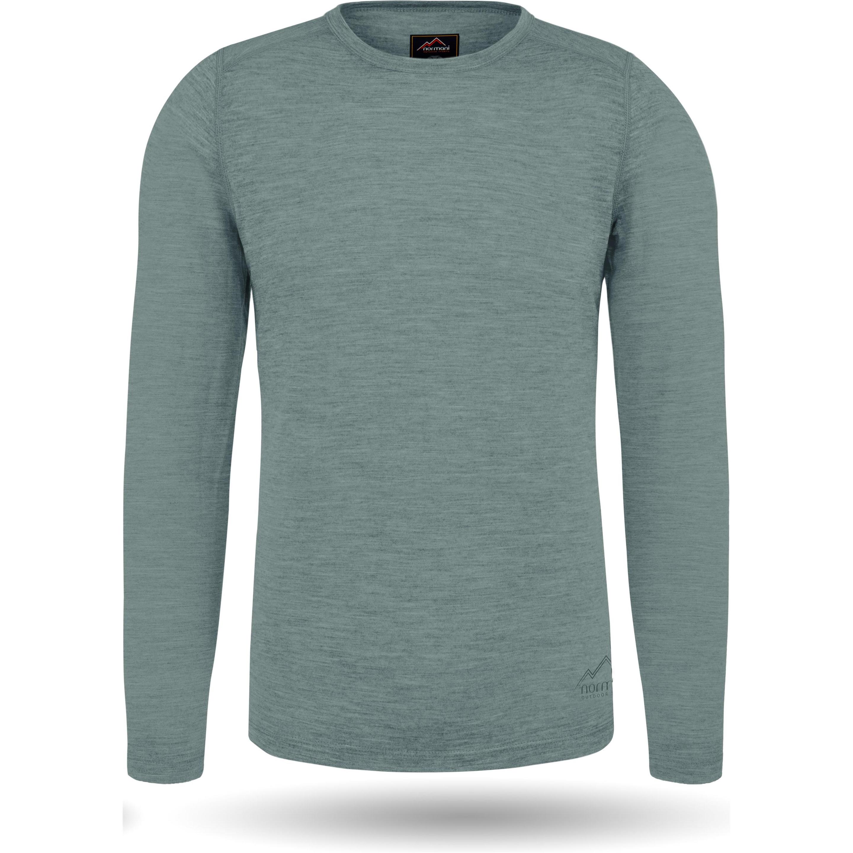 Normani, Herren, Funktionsshirt, Herren Merino Langarm Melbourne - 9121 (6XL), Blau, 6XL