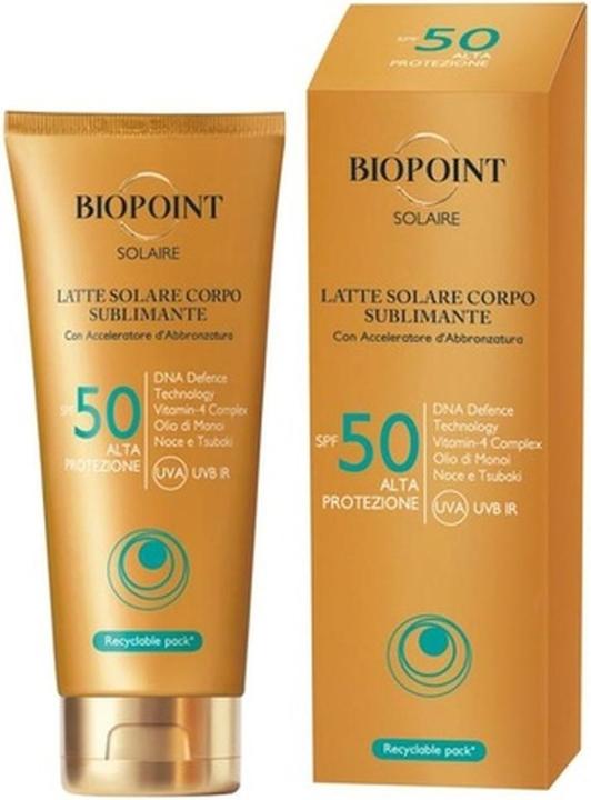 Biopoint SOLARE 200 ML FP50 LATTE Sonnenschutzlotion (Sonnenlotion, SPF 50, 200 ml, 254 g)