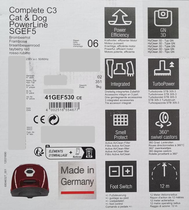 Immagine prodotto Miele C3 completo per cani e gatti - SGEF5