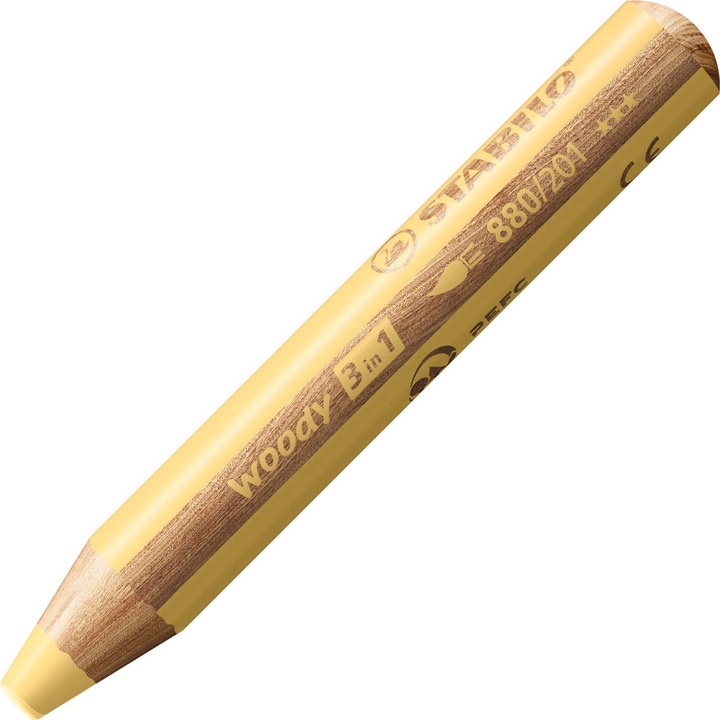 Actual product image STABILO woody 3 in 1 coloured pencil (Pastel yellow, 1 x)