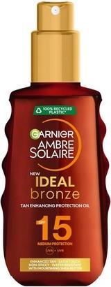 Actual product image NoName Ambre Solaire Ideal Bronze Protective Oil Sun Cream SPF15 with Shea Butter 150ml (Suntan oil, SPF 15, 150 ml)