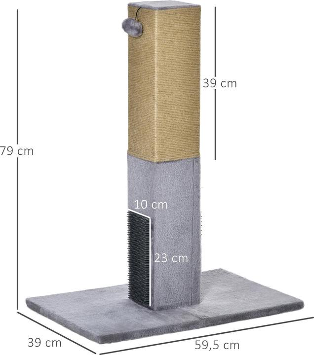 Actual product image PawHut Scratching post (79 cm, Grey)