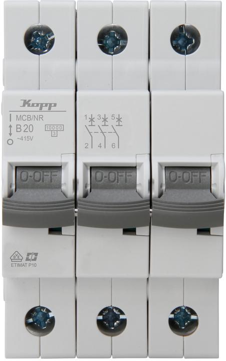 Immagine prodotto Kopp Leitungsschutzschalter, 20A, 3-polig, Char. B