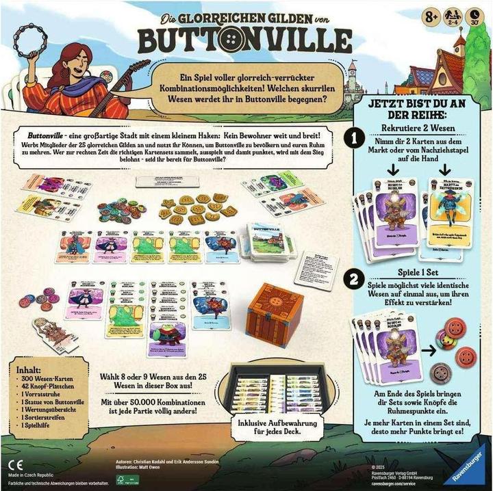 Productafbeelding Ravensburger Die glorreichen Gilden von BUTTONVILLE - ab 8 Jahre (Duits, 2 - 4 Spelers)