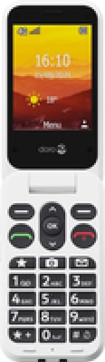 Actual product image Doro Leva L20, Clamshell, Single SIM, 7.11 cm (2.8"), 2 MP, 1150 mAh, Red, White (2.80", 2 Mpx, 4G)
