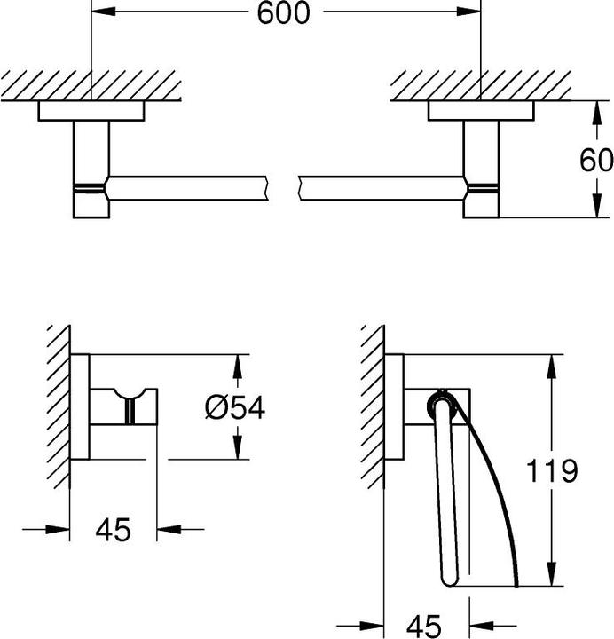 Produktbild Grohe Bad-Set ESSENTIALS 3 in 1 supersteel