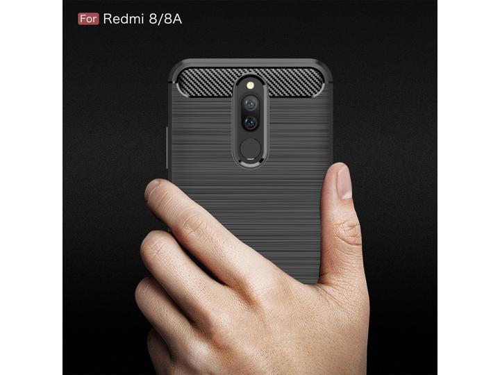 Produktbild Screenguard Xiaomi Redmi 8 Hülle Carbon Brushed Soft TPU (Xiaomi Redmi 8)