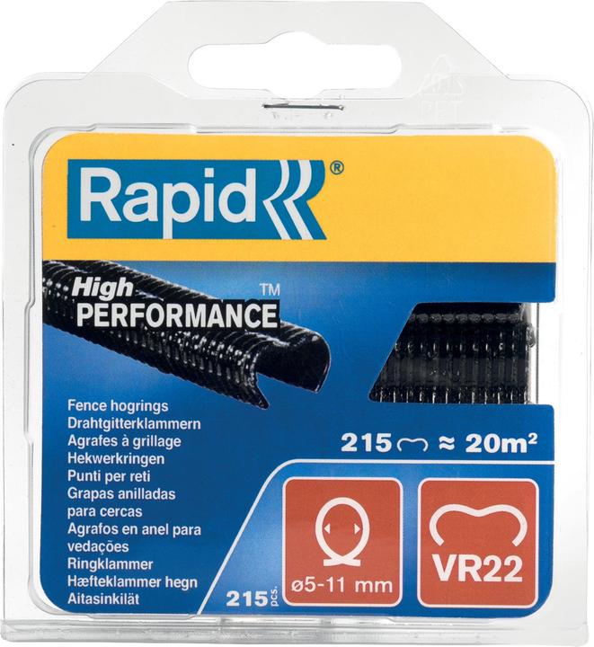 Image du produit Rapid VR22 Agrafes annulaires noir 215 pièces (215 x)