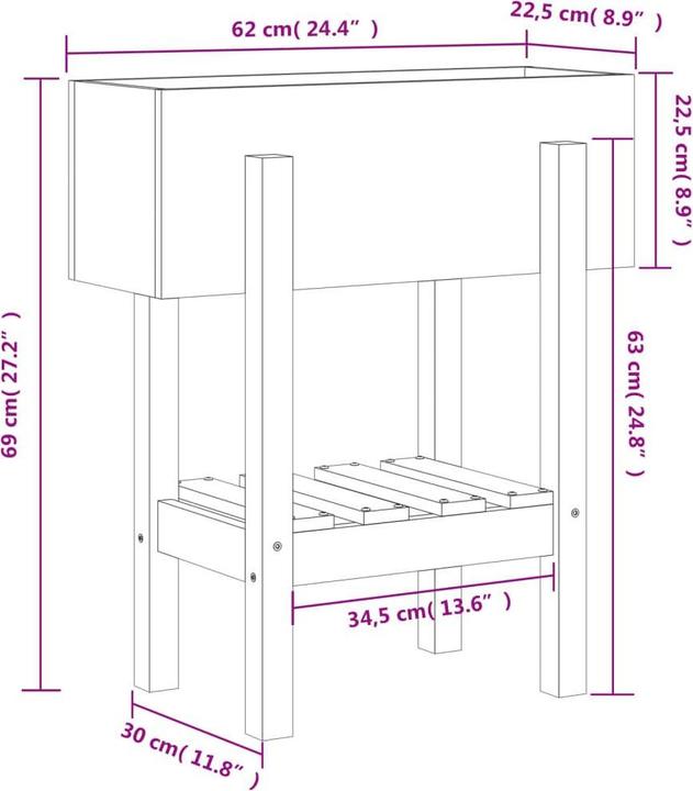 Produktbild vidaXL Pflanzkübel