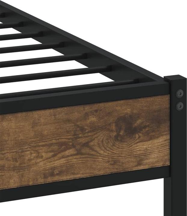 Image du produit VidaXL Lit métallique Cadre de lit Sommier à lattes Lit double sans matelas 180x200cm (180 x 200 cm)