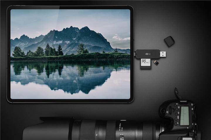 Produktbild Goobay USB 3.0 USB-C™ 2-in-1 Kartenlesegerät (USB)