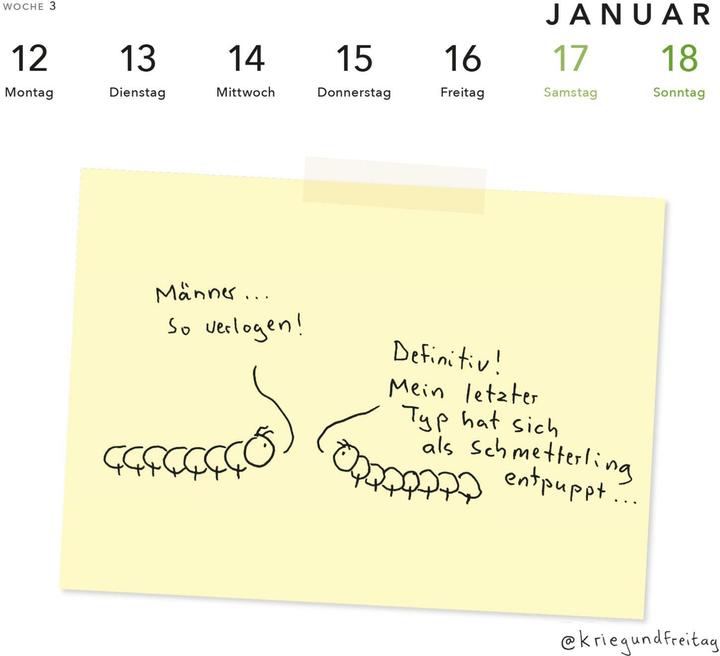 Produktbild kriegundfreitag: Postkartenkalender 2026